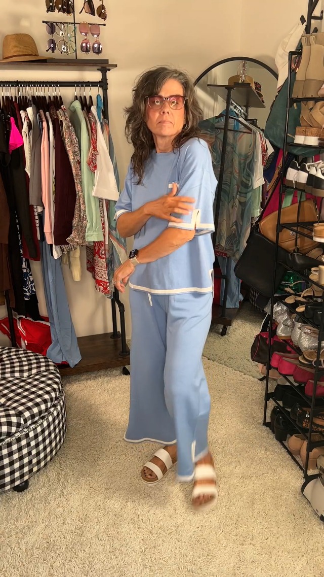 ZANZEA Women's 2 Piece Outfits Lounge Sets Short Sleeve Knit