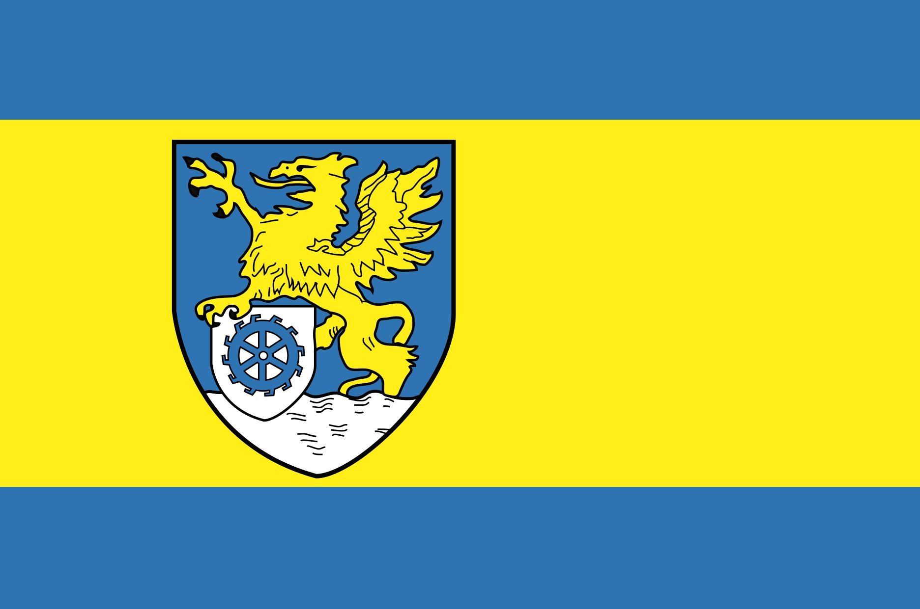 Drapeau XL Hiddenhausen pavillon officiel de la municipalité allemande