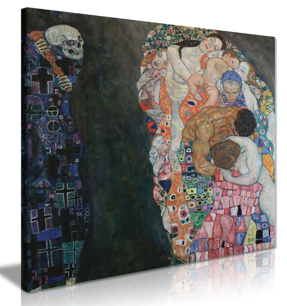 Panther Print Gustav Klimt Death & Life Canvas Wall Art Picture Print (30 X 30 Inch)