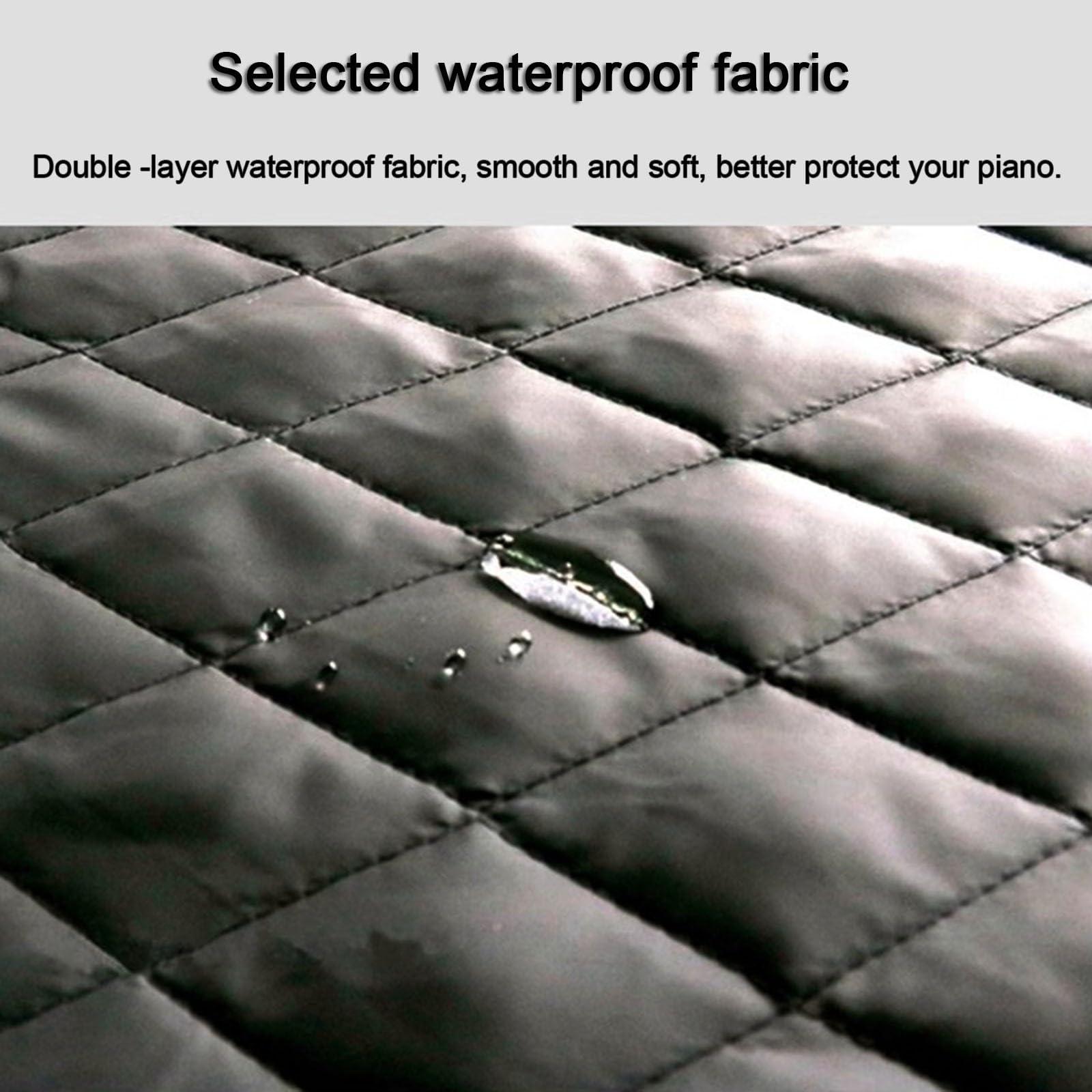 Klavierabdeckung, staubdichte Abdeckung, Flügelabdeckung, klassische Universal-Flügelabdeckung, verdickte, wasserdichte Flügelschutzabdeckung, staubdichte Klavierabdeckung (160 cm/63 Zoll)