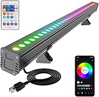 Vista 1 de Lámpara de pared inteligente arandela de luz regulable con control de aplicación, barra de luz lineal LED RGBCW de 180W con cambio