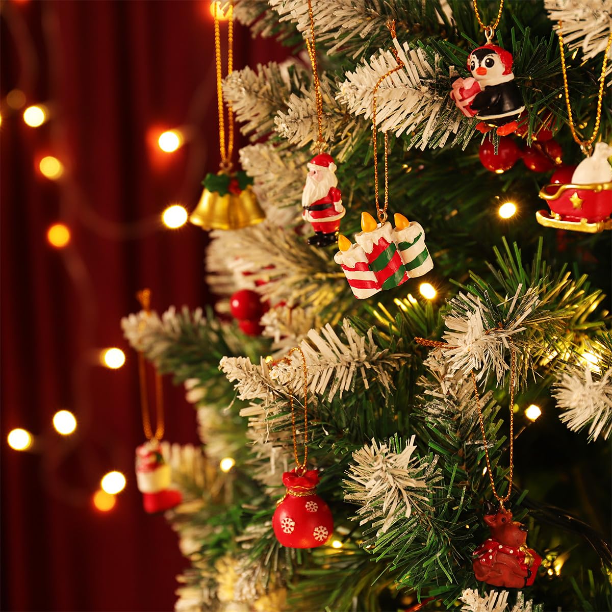 TOYANDONA 24Pcs Calendario Dellavvento di Natale Albero di Natale Ornamenti Appesi Calendario Dellavvento Charms per La Decorazione di Ornamenti Natalizi
