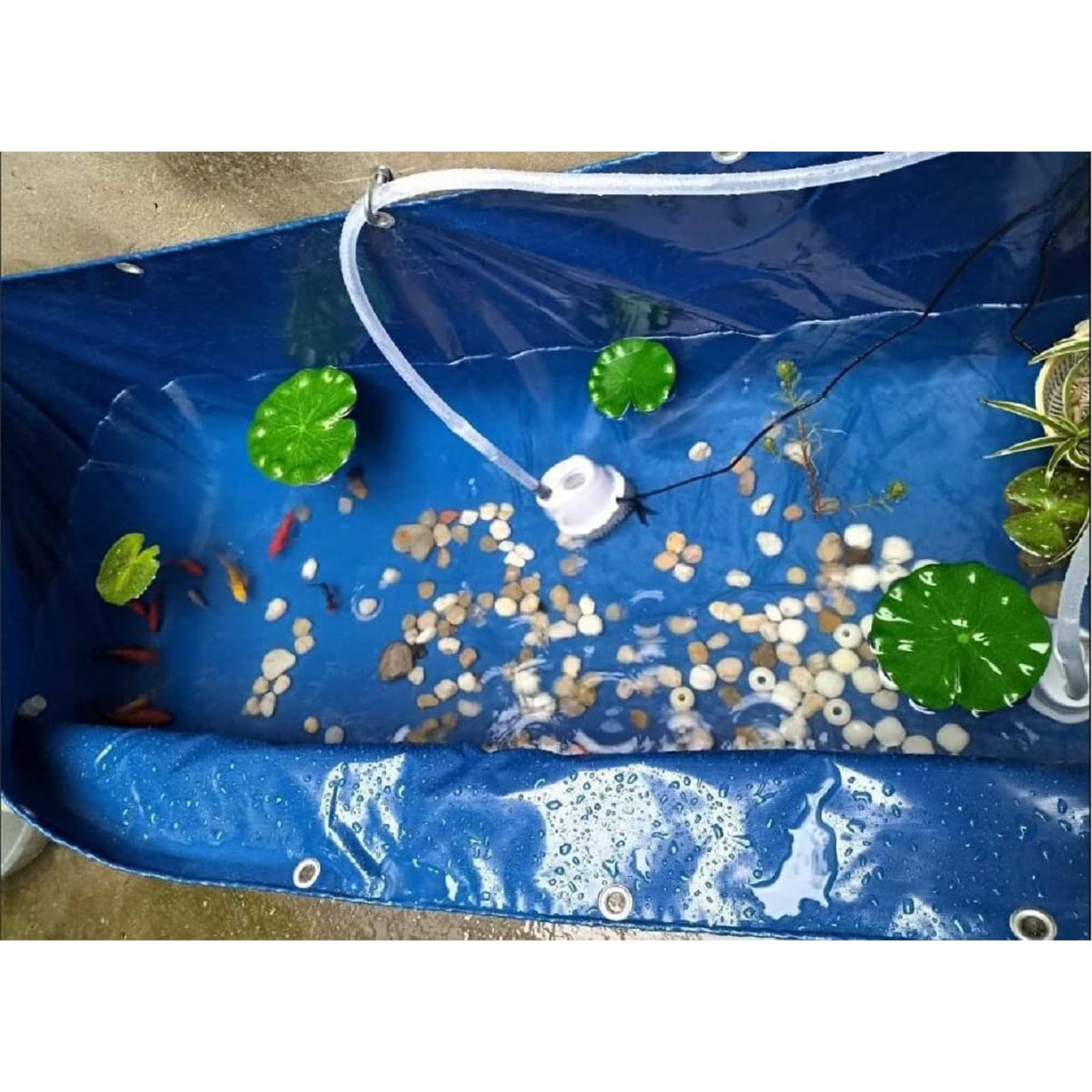 Bassin À Poissons en Toile, Bassin Hors Sol, Aquarium, Réservoir De Stockage d'eau Portable et Pliable pour L'irrigation du Jardin, Réservoir De Revêtement D'étang,300 * 100 * 100cm