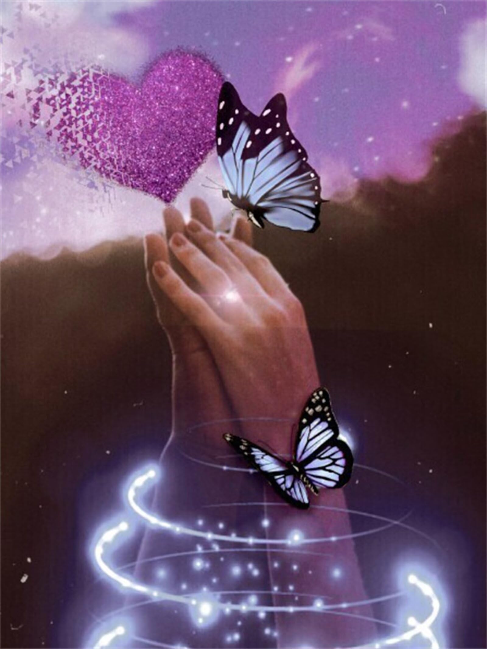 Kit Complet 5D Noël Diamond Painting 30x90cm Grand Format Peinture Diamant Main Papillon