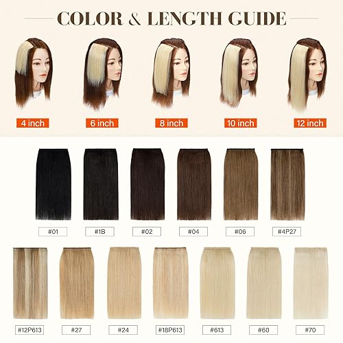 Miniatura 5 de S-noilite Extensiones de cabello corto con pinzas, cabello humano 100 % real, 1 unidad, 2 clips, extensiones de cabello con clip para mujeres con