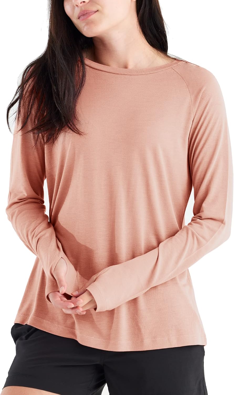 Free Fly Women's Lightweight Long Sleeve Shirt - UPF 40+ Sun Protection Moisture Wicking, Breathable Bamboo Viscose Shirt