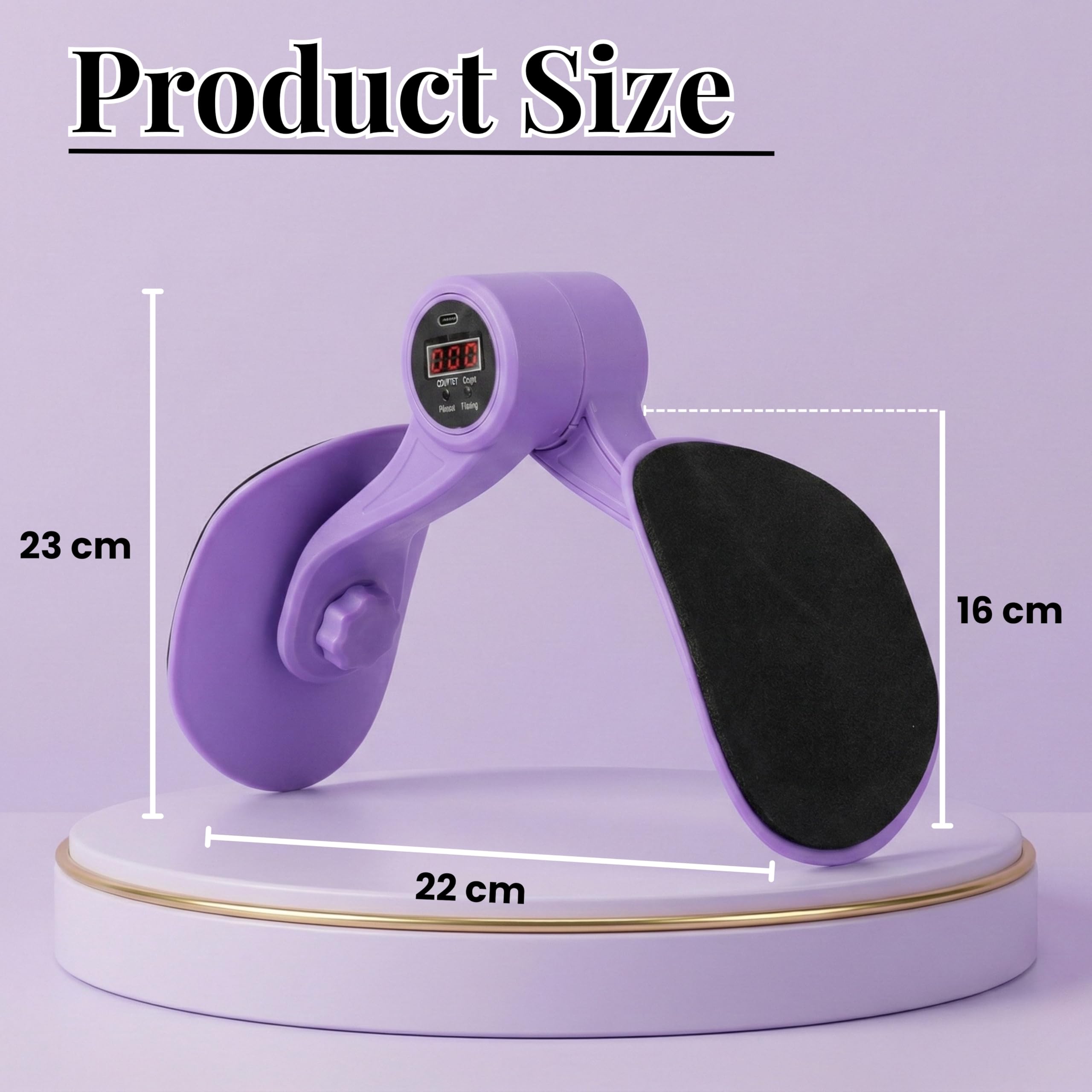 PRANIJ Hip Pelvic Trainer for Men, Women | Thigh Master & Inner Thigh Exerciser | Postpartum Pelvic Floor Strengthening, Leg Workout Equipment | Portable Fitness Tool for Home Gym Office (Digital) 2