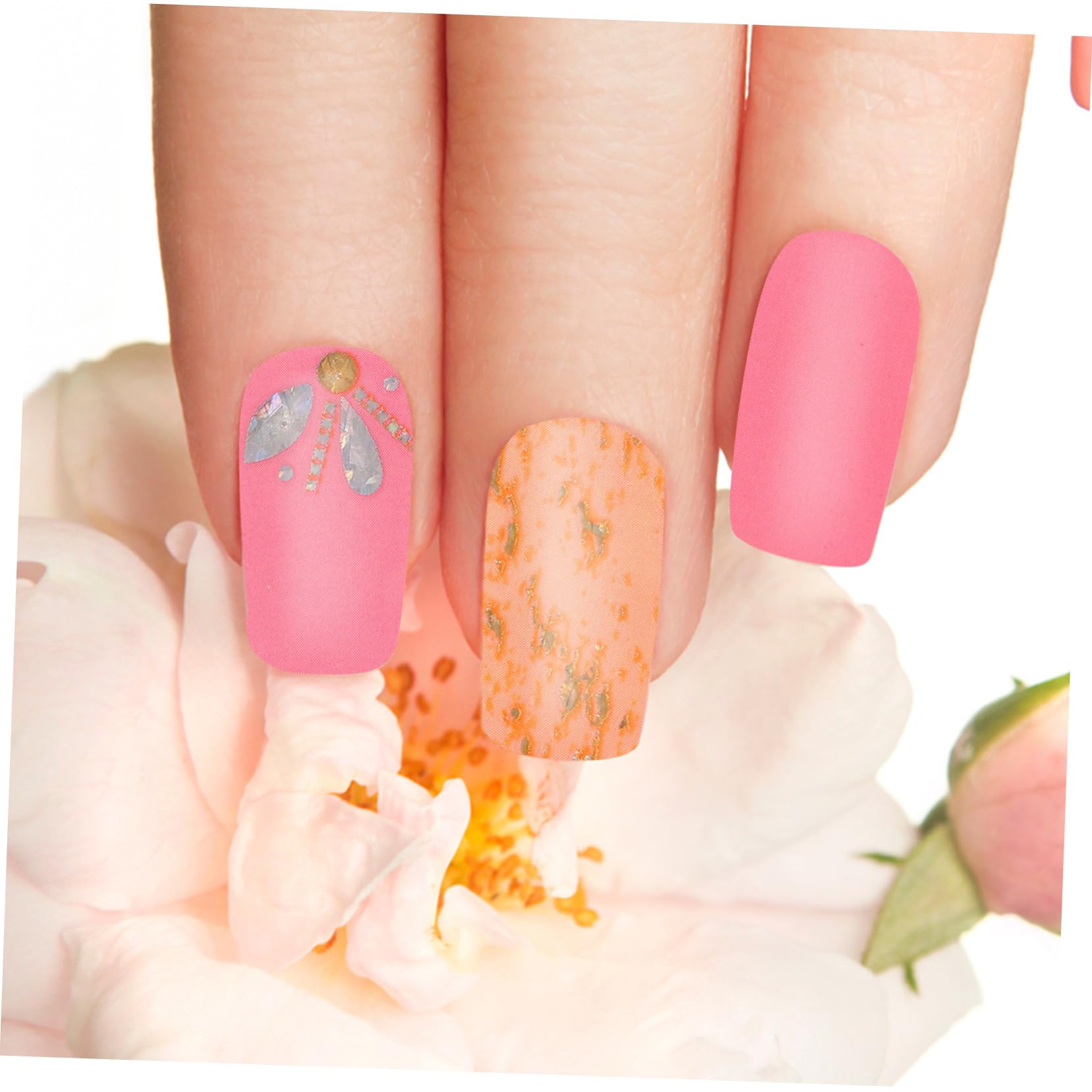 FOMIYES 5 Set Di Adesivi Per Nail Art Con Retro Adesivo A Forma Di Diamante Decalcomanie Per Manicure Per Unghie 6 Fogli * 5