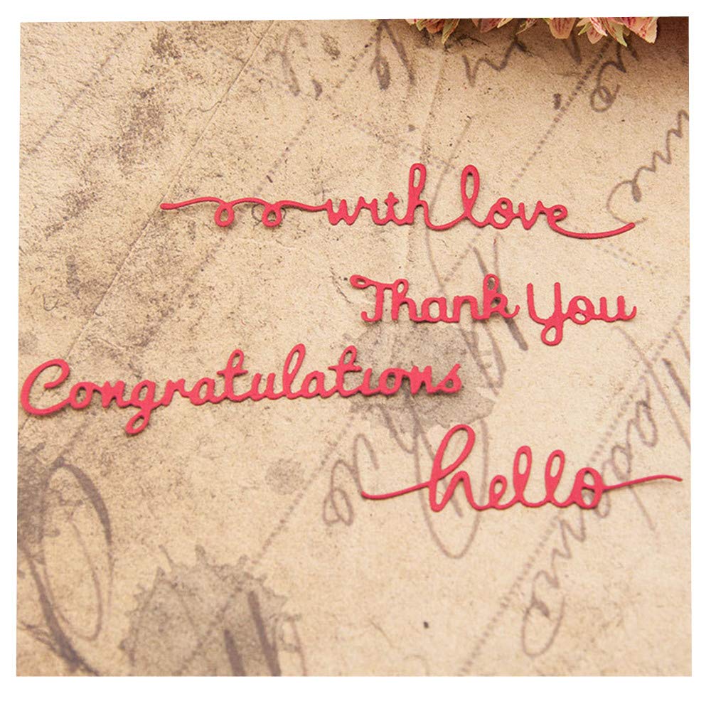 Amazon.co.jp: 4個/ロット with Love Hello Thank You Congratulations