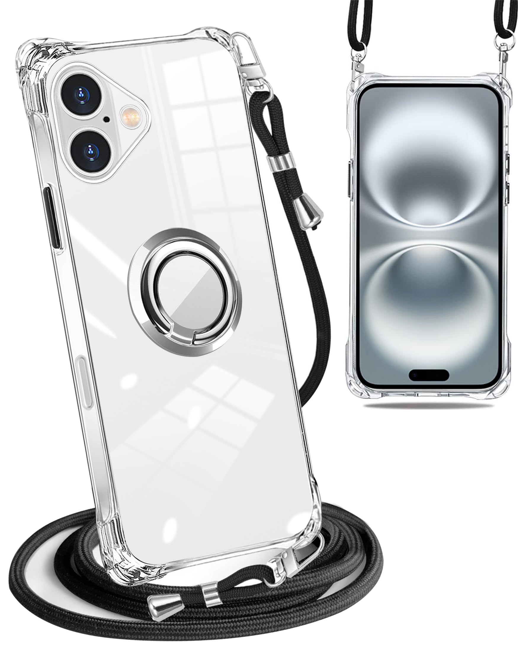 nahailun iPhone 16 ケース クリア 耐