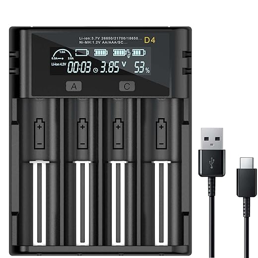 4-Bay Smart Battery Charger