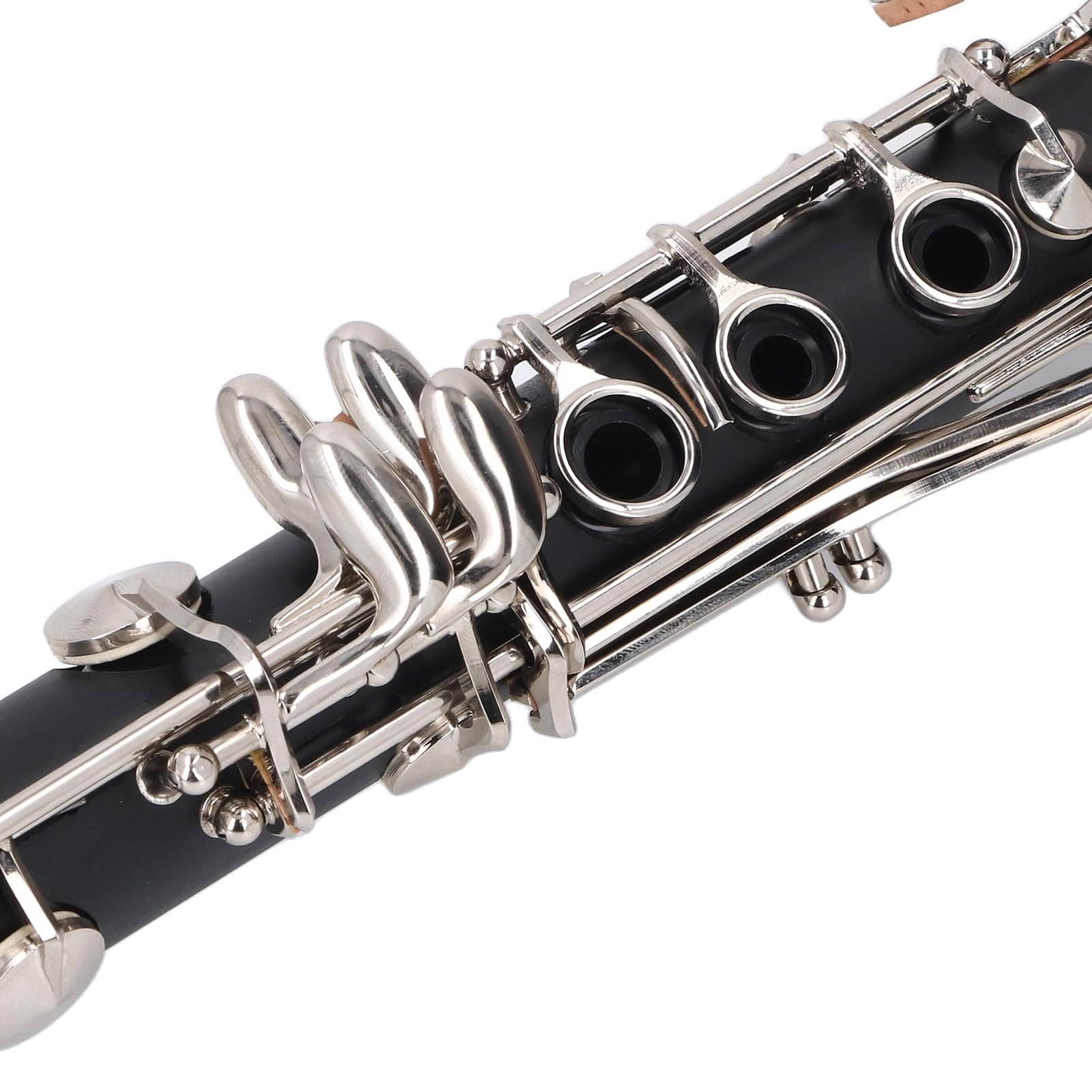 Clarinete Bb Instrumento de Clarinete Plano B Profesional de 17 Teclas con Lengüetas Paño de Limpieza Bolsa Portátil para Principiantes Estudiantes Músicos