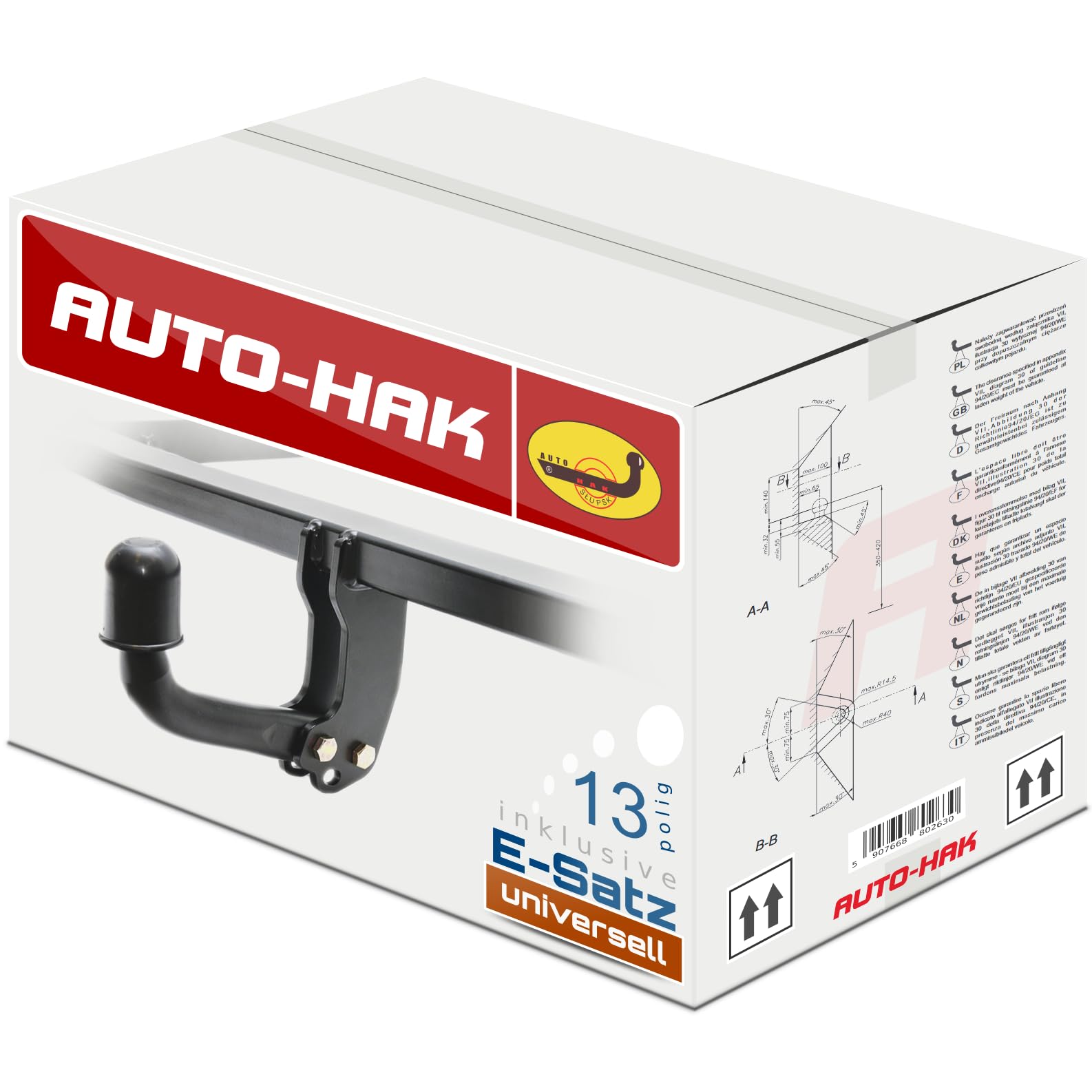 NEU Anhängerkupplung AHK starr kompatibel mit Dacia Logan MCV II Kombi ab 01.2017 mit 7-polig Universal-Elektrosatz/E-Satz