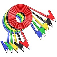 Vista 11 de Goupchn Clips de cocodrilo de doble extremo para cables de prueba eléctrica con clips de cobre flexibles de envoltura completa 5 piezas para pruebas