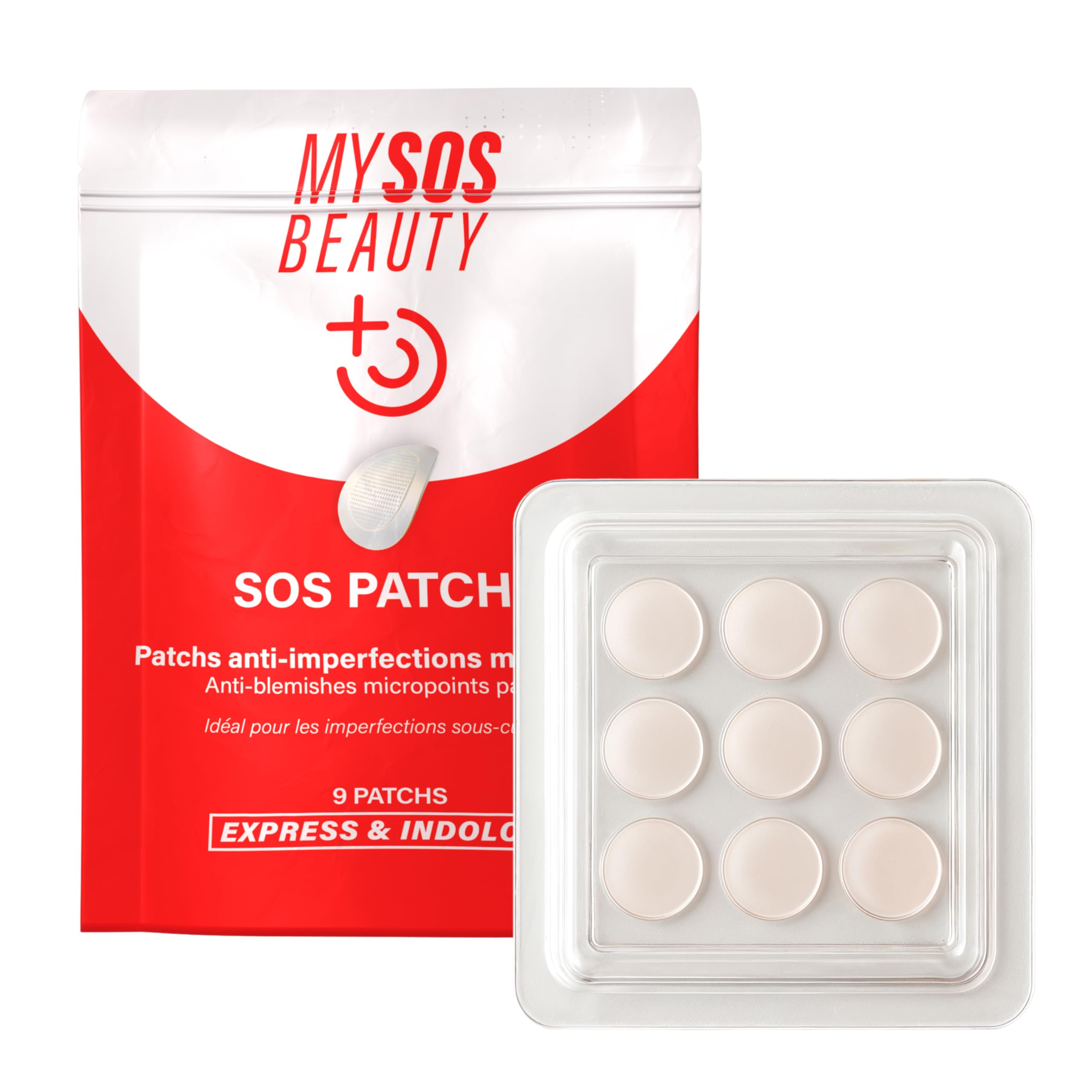 Parche de botón My SOS Beauty – Tratamiento dirigido para botones subcutáneos – Ácido Salicílico y aceite de árbol de té – Parche de micropunto – Acción rápida – Pack de 9 parches