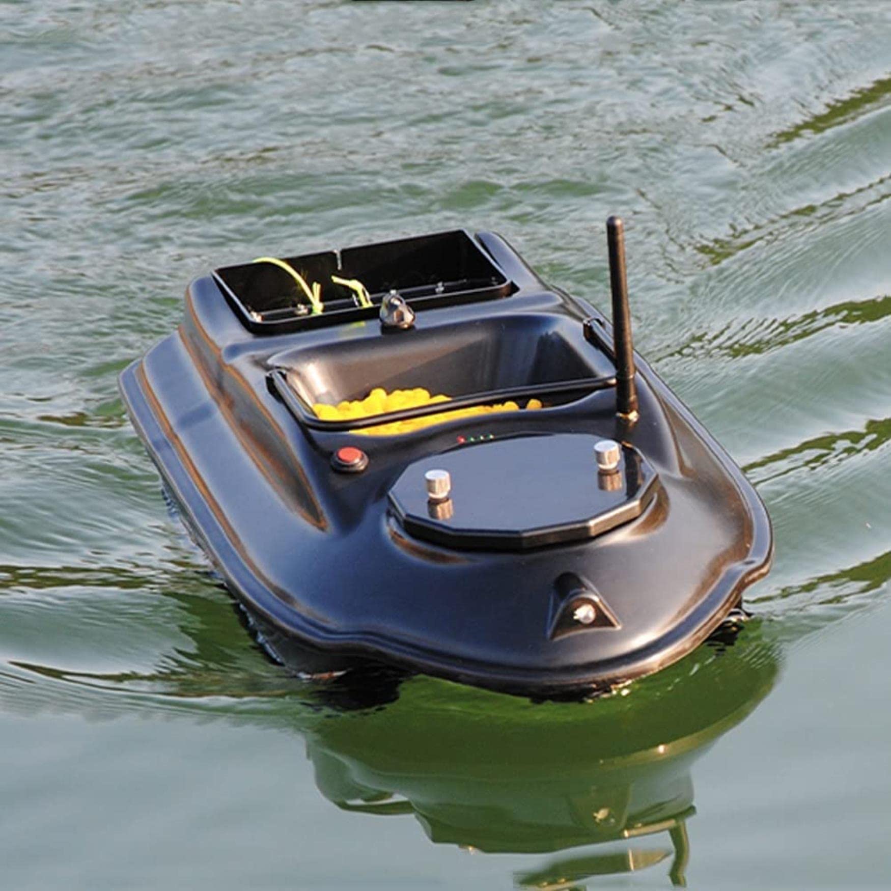 500m Senza Fili Pesca Bait Barca Carp Fischerboot Motoscafo Fernbedienung Boot 2 Trichter LCD GPS Fishfinder Mit Sonar Sensor