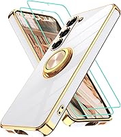 Vista 131 de Gritup Funda para Samsung Galaxy A14 5G: Funda para Samsung A14 2 piezas, protector de pantalla, soporte de anillo de rotación de 360°, soporte