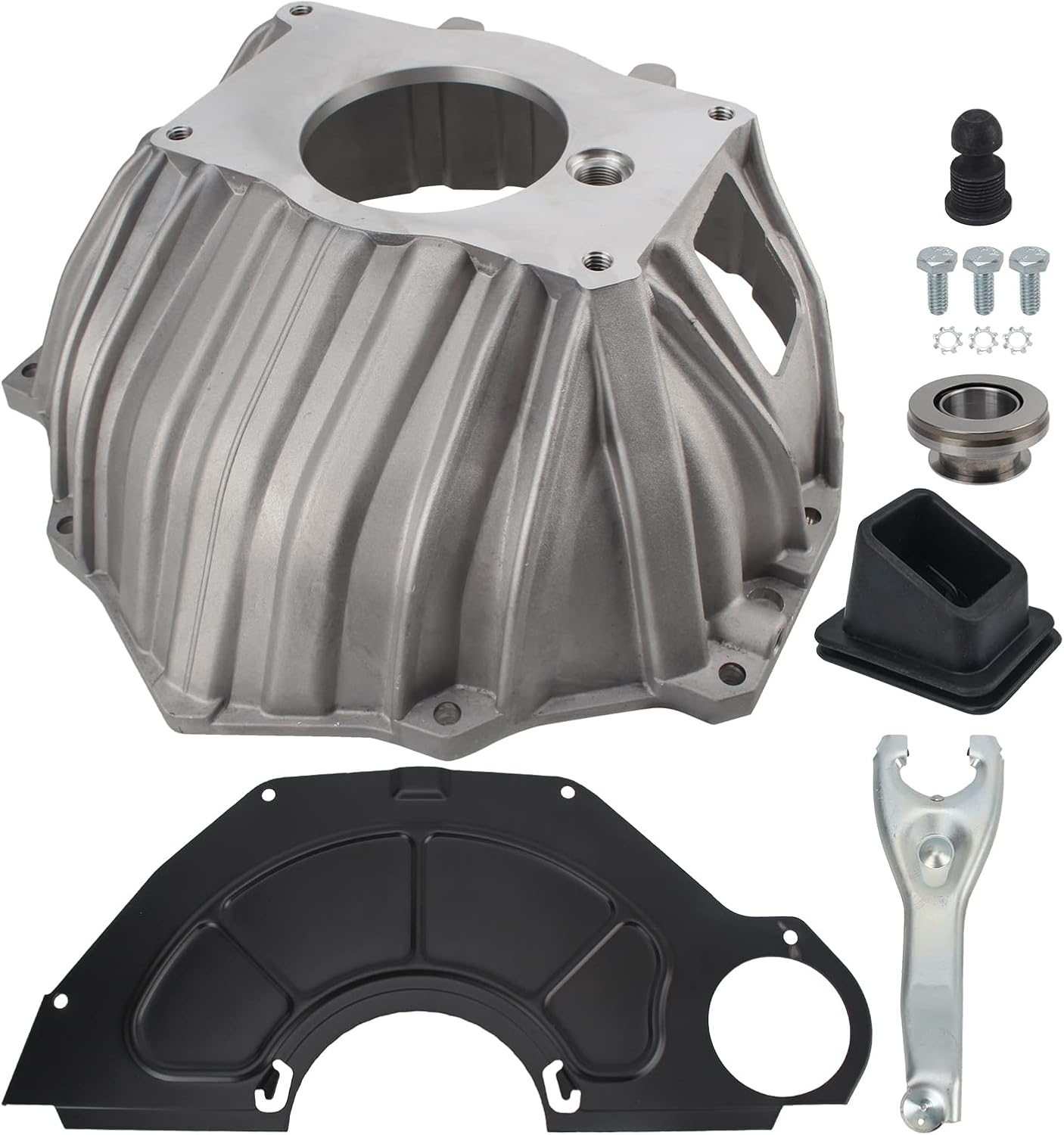 AUTOKAY Bell Housing Kit & 11" Clutch Fork & Throwout Bearing & Cover for Chevy Chevelle Malibu Monte Carlo Corvette Camaro 1959-1988 3899621 3843943 3892632 19245400