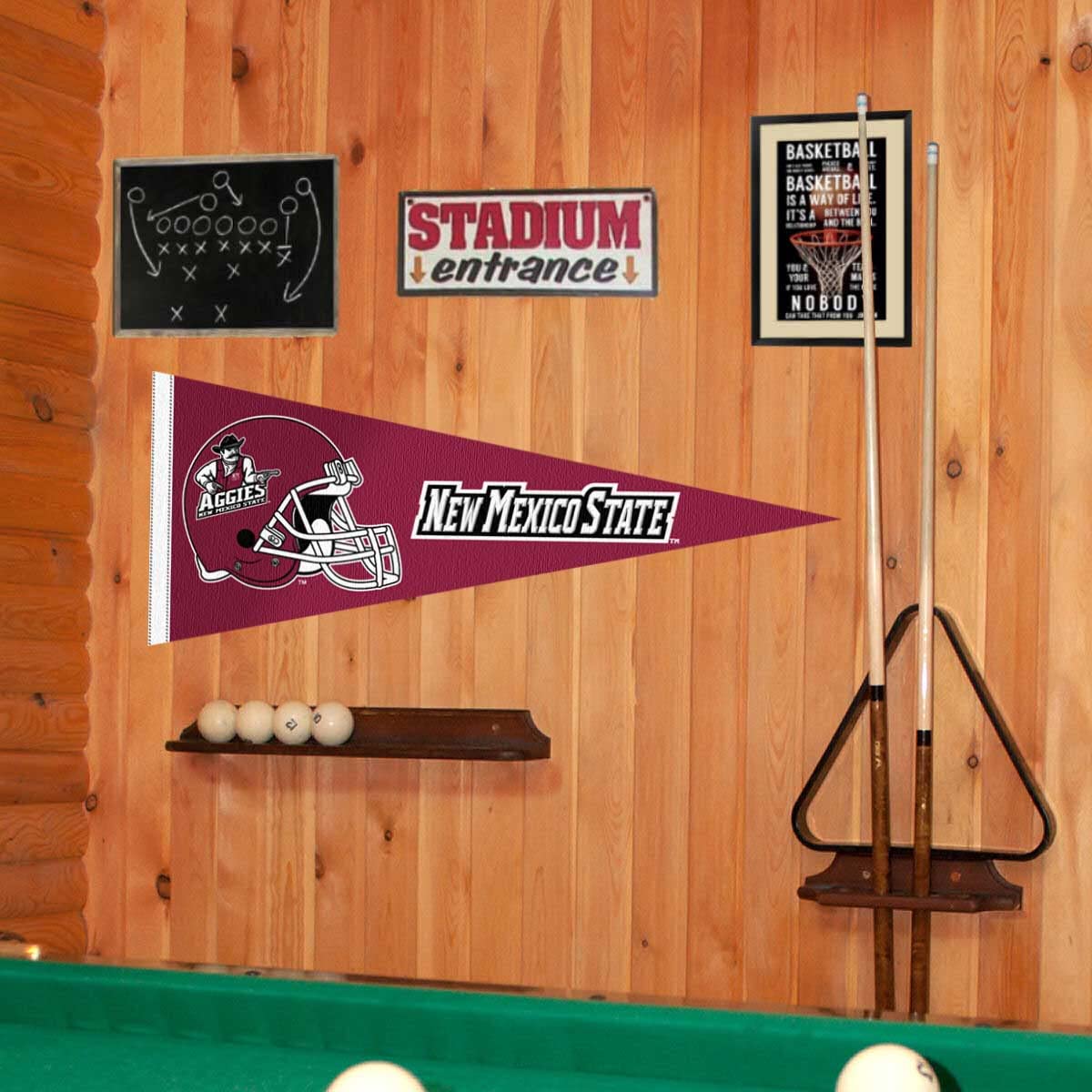 College Flags & Banners Co. New Mexico State Aggies Football Helmet Pennant