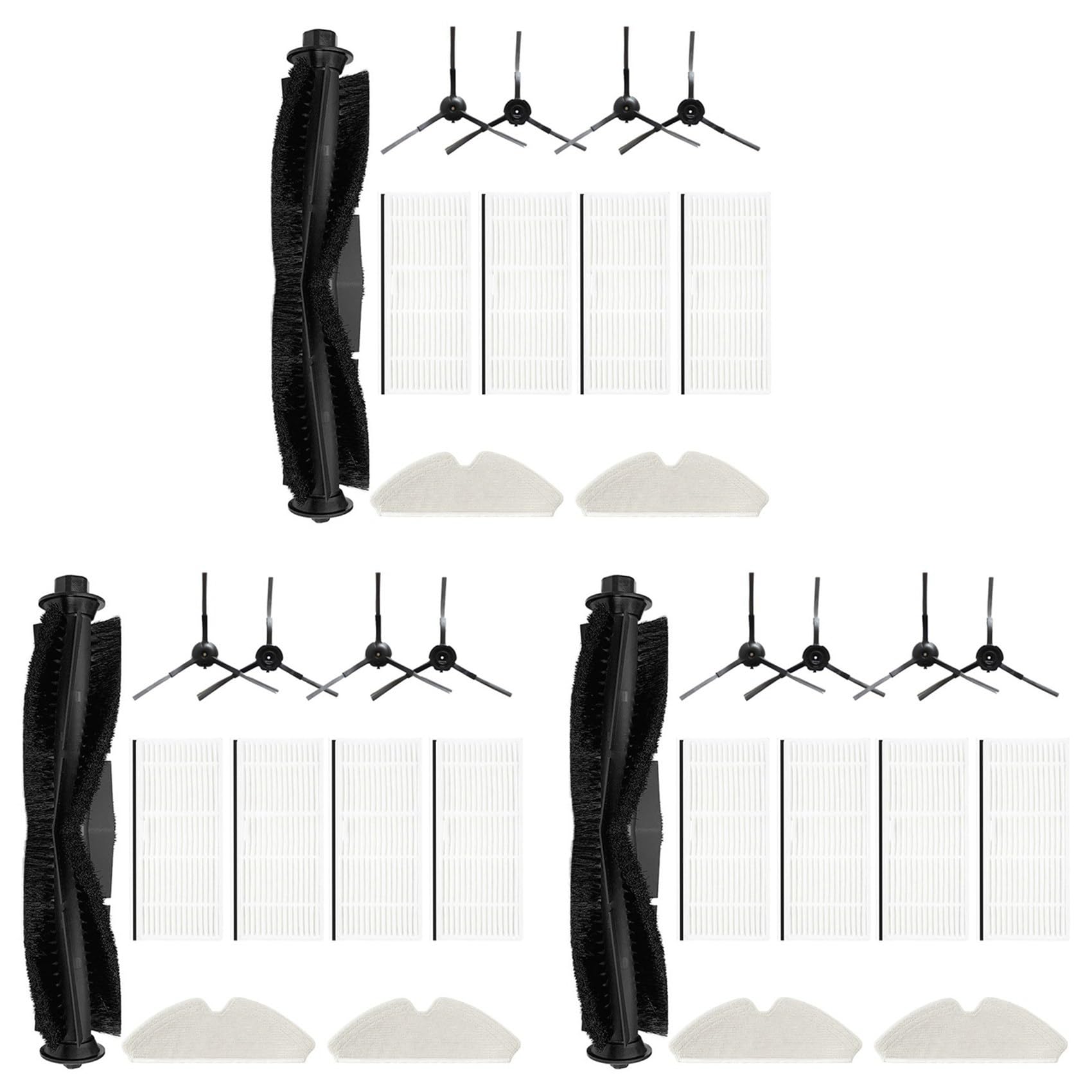 Hndhbfgrt 3set Replace Accessories for M7 Pro/Cybervac S31 / Q6 / T1 Pro