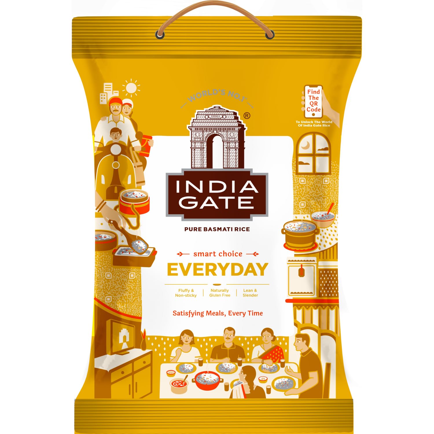 INDIA GATE - Arroz Basmati Everyday - (1 X 5 KG)