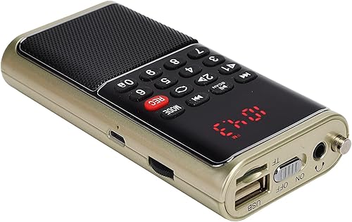 Miniatura 8 de L338 Radio FM portátil, tamaño pequeño, fácil de llevar, soporte de tarjeta de memoria U disco, con chip de radio avanzado, para uso doméstico