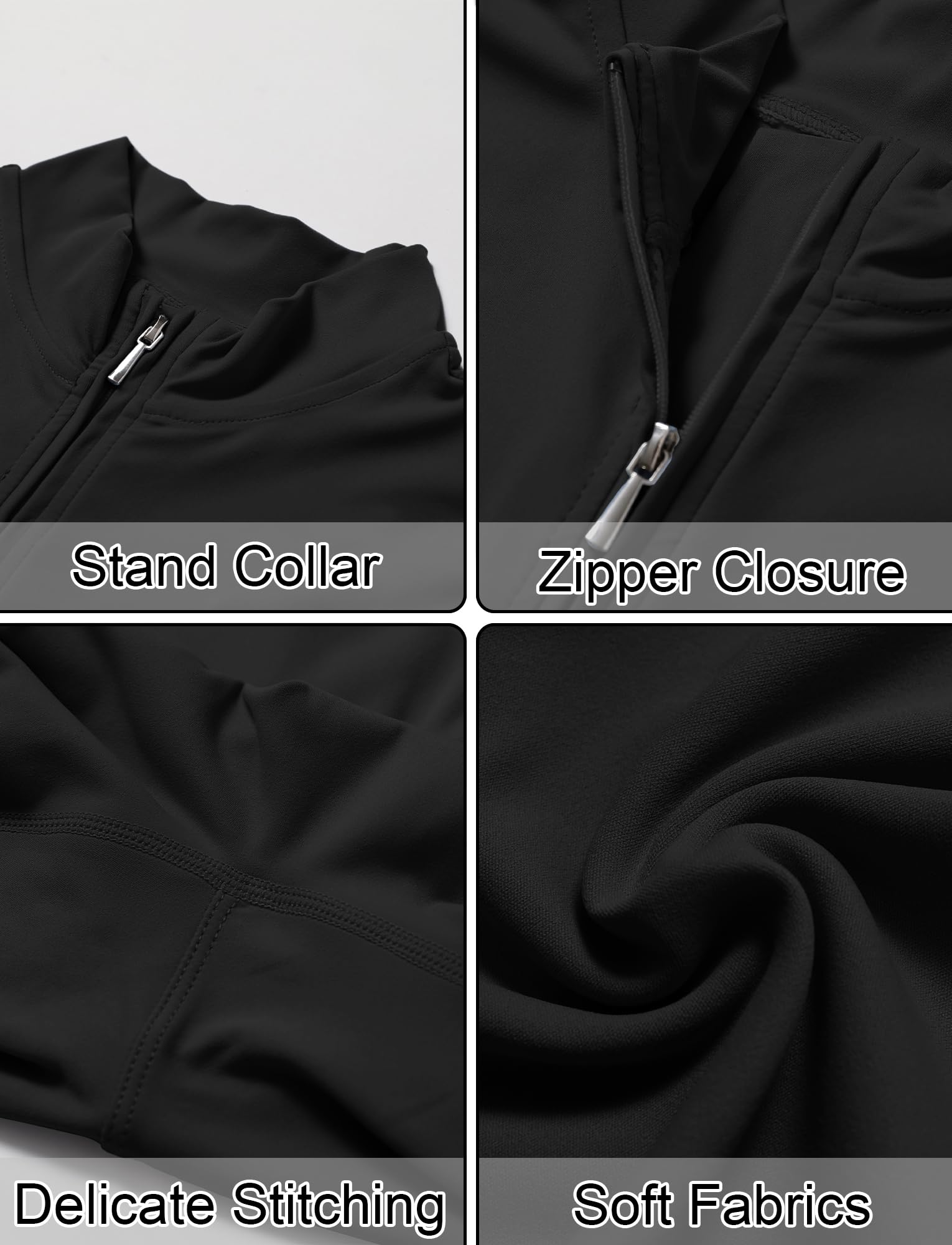 SEAUR Enterizo de yoga para mujer, largo y deportivo, body ajustado con cremallera de 1/2, mameluco de una pieza para gimnasio, fitness, correr, S-XL