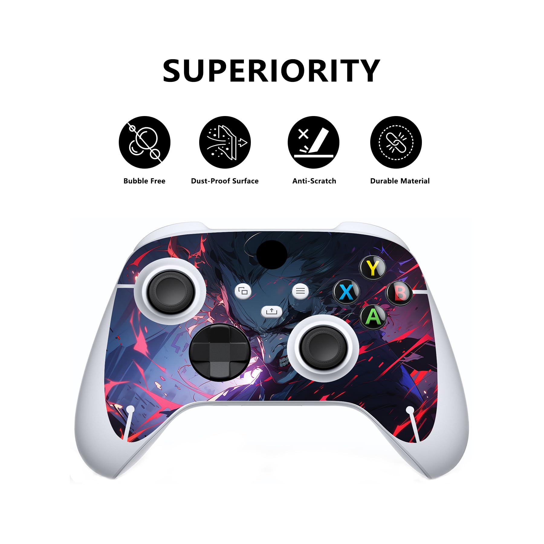 PlayVital Pegatina Completa para Xbox Series S - Vinilo Adhesivo Skin Decal Cover para Consola y Mando, Resistente a Arañazos, Fácil de Aplicar y Retirar, Diseño Personalizado (Payaso Malvado)