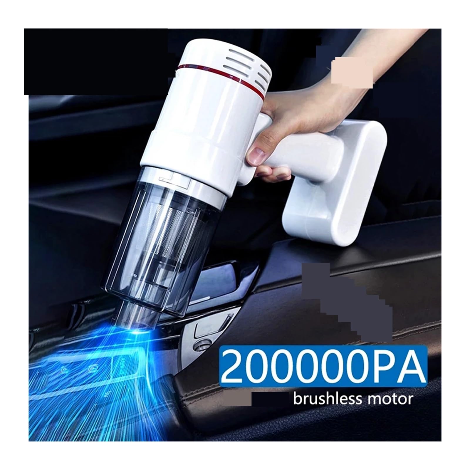 Aspiradora Automotriz Inalámbrica De 200000Pa, Mano, Gran Succión Doble Uso For El Hogar Y Coche SuccióN Potente(Pro 200000pa)