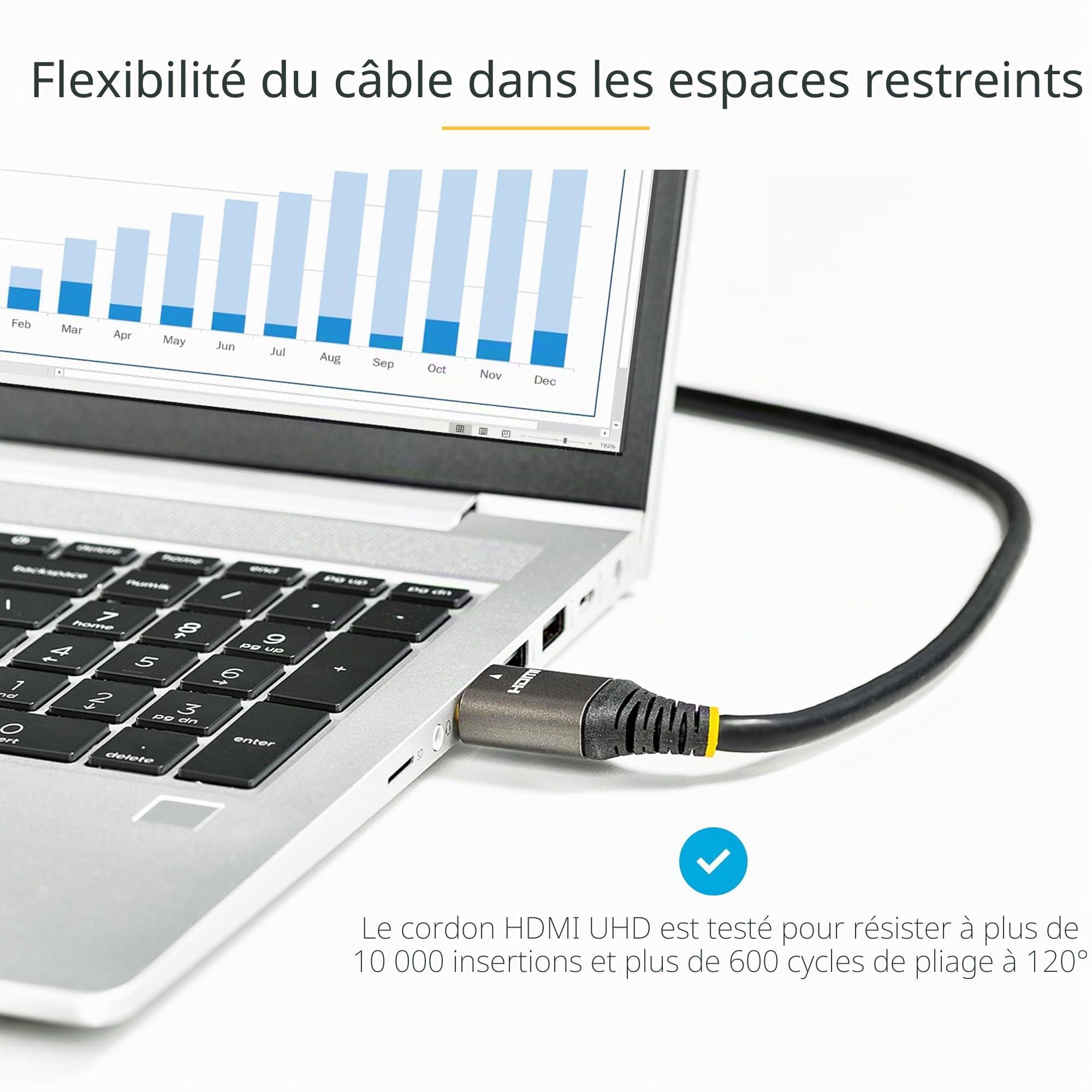 StarTech Câble HDMI 2.1 Ultra Haut Débit 5m, 8K 60Hz, HDR10+, eARC, 48Gbps