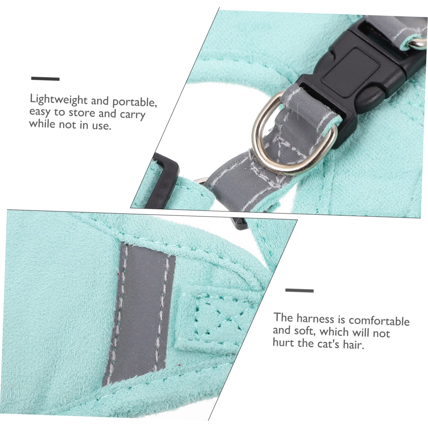 BESPORTBLE Cat Harness Leash Kit Chest Strap and Traction Rope 1.2m Soft Comfortable for Kitten Vest Harness