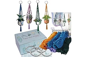 Macrame Plant Hanger Kit with Macrame Pattern Book