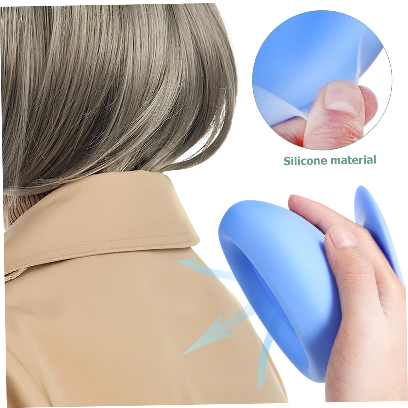 Mobestech 2pcs Silicone Expectorator Choking Rescue Device Silicone Palm Cup Baby Palm Chest Cup Silicone Cups for Cupping Silicone Cupping Silica Gel Reduce Phlegm Asphyxia Elder - Image 2