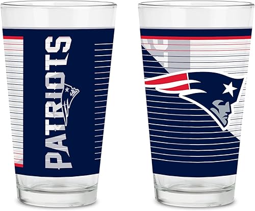Vista 32 de Rico Industries NFL Football Main - Juego de 2 vasos clásicos de 16 onzas con logotipo impreso digitalmente, apto para lavavajillas NFL Football