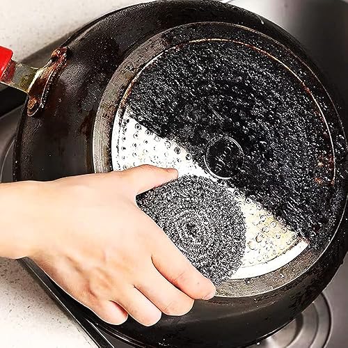 Miniatura 4 de DKKO Estropajos de acero inoxidable para limpiar platos, ollas, sartenes, hornos, parrillas, 12 unidades