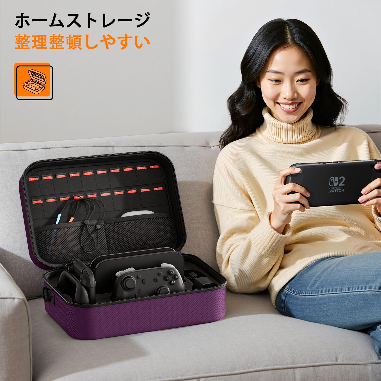 Amazon.co.jp: 【Switch 2 ケース】COOWPS スイッチ2 収納ケース 大