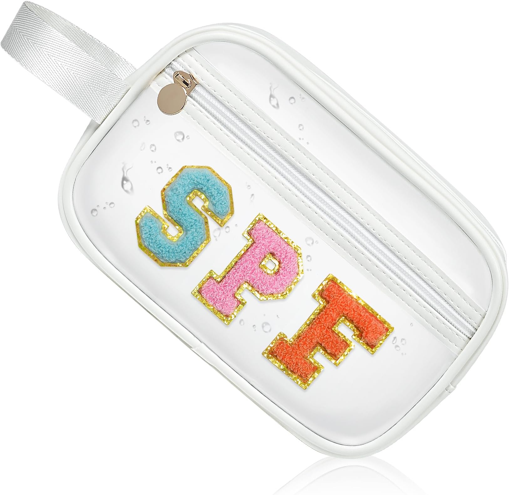 - Clear Sunscreen Bag SPF Beach Vacation Essentials Waterproof Summer Pool Must Have Accessories for Women Teen Girls, Family Beach Day Organizer Toiletry Pouch Travel Gifts Preppy Letter