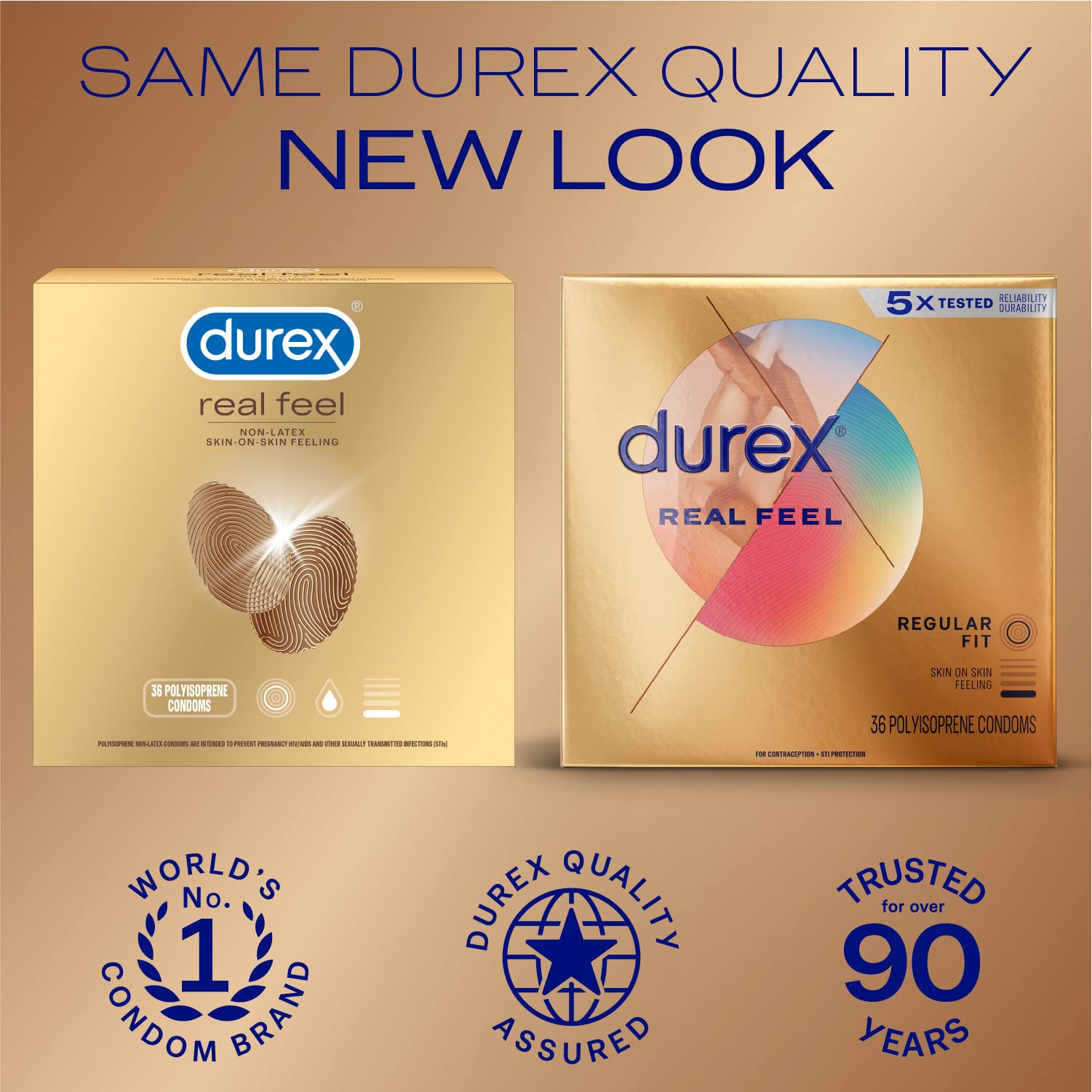 Amazon.com: Durex Condoms for Sex, Non Latex Avanti Bare Real Feel  Lubricated, Regular Fit for Men with Natural on Skin Feeling, FSA and HSA  Eligible (Packaging may Vary),36 Count