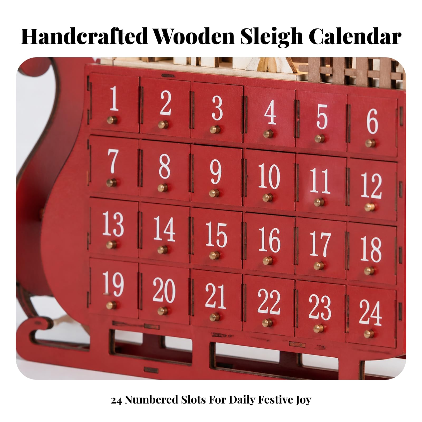 Calendario Dell'avvento in Legno