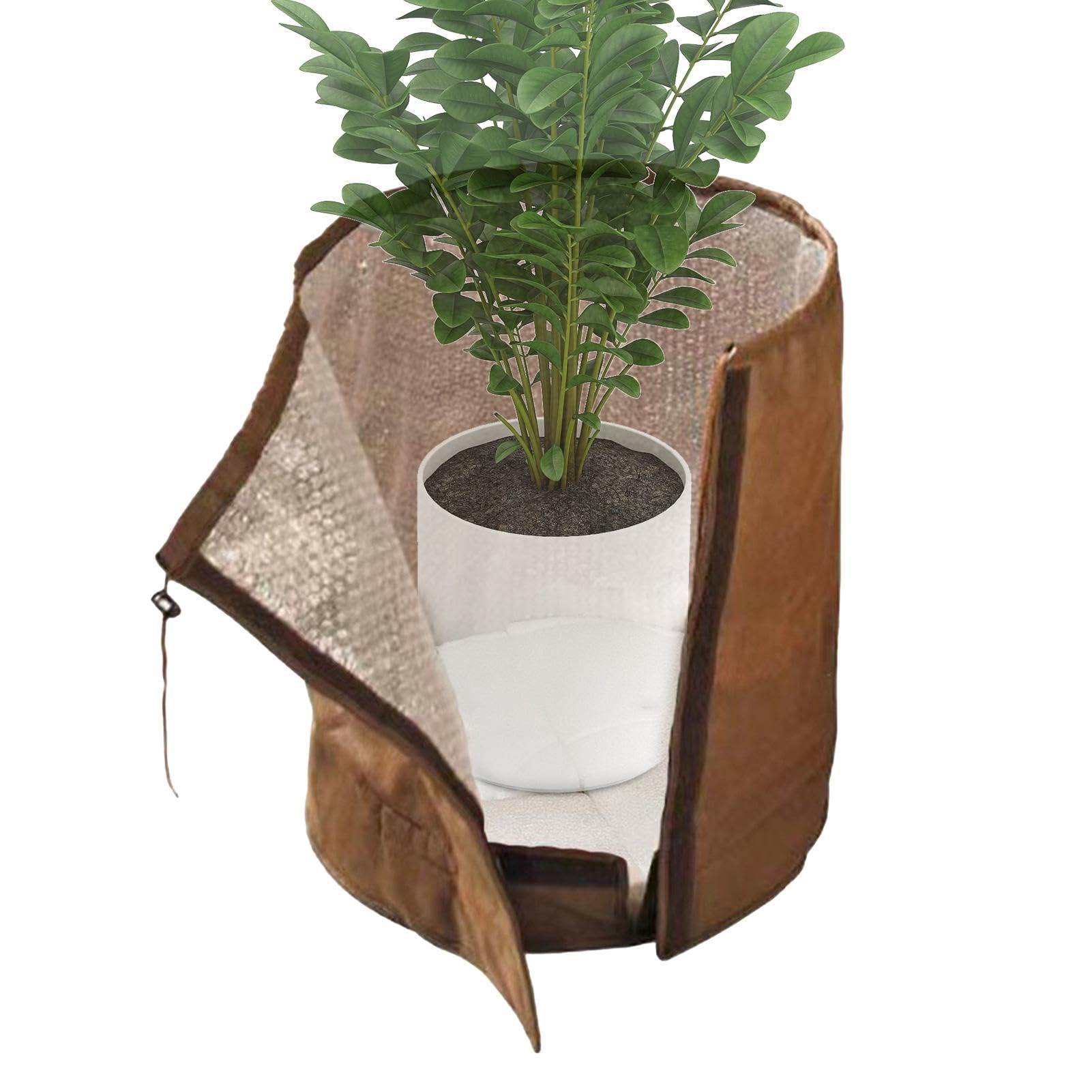 Amazon | 植木鉢耐寒カバー、冬用鉢植物カバー - 植木鉢耐寒カバー換気
