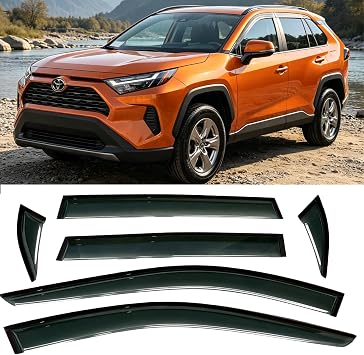 Out-Channel Window Rain Guards Compatible with Toyota RAV4 2019-2025