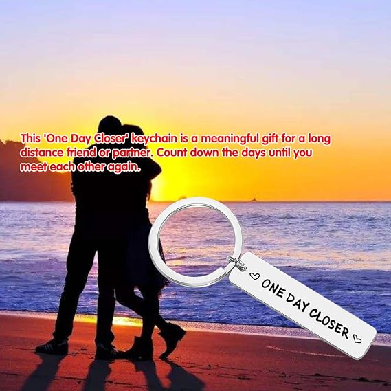 Nekoki Long Distance Relationship Keychain Gift Boyfriend Girlfriend Gifts Best Friends Gift Valentines Gifts for Husband Wife Girlfriend Boyfriend Christmas Birthday Present