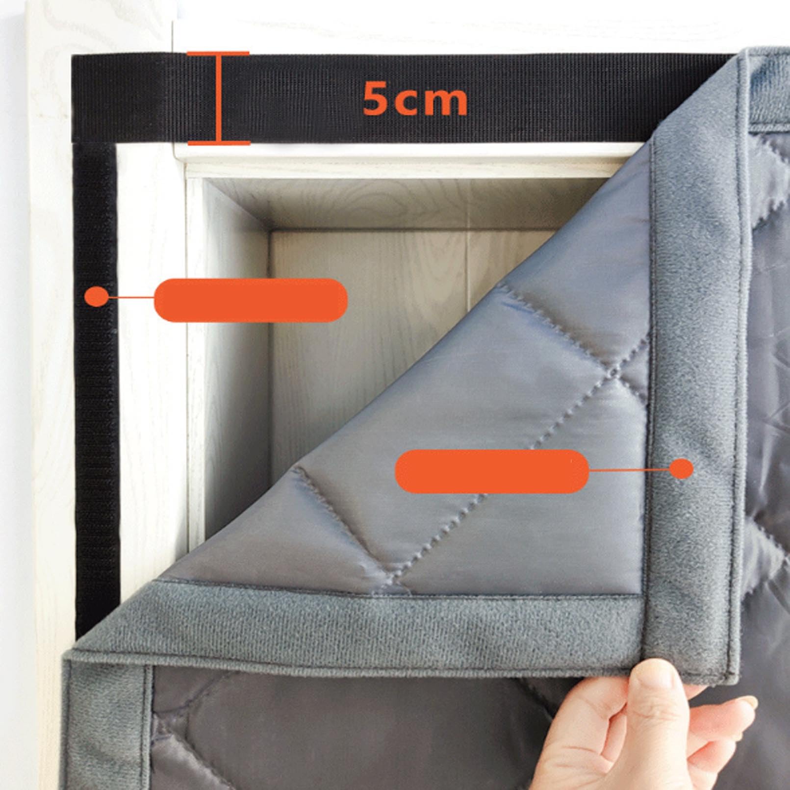 Magnet Türvorhang Kälteschutz für Türen Magnet Wärmeschutzvorhang für Türen,Kälteschutz und Wärmeschutz im Winter Balkontür Eingangstür Winddicht (110 x 210 cm)