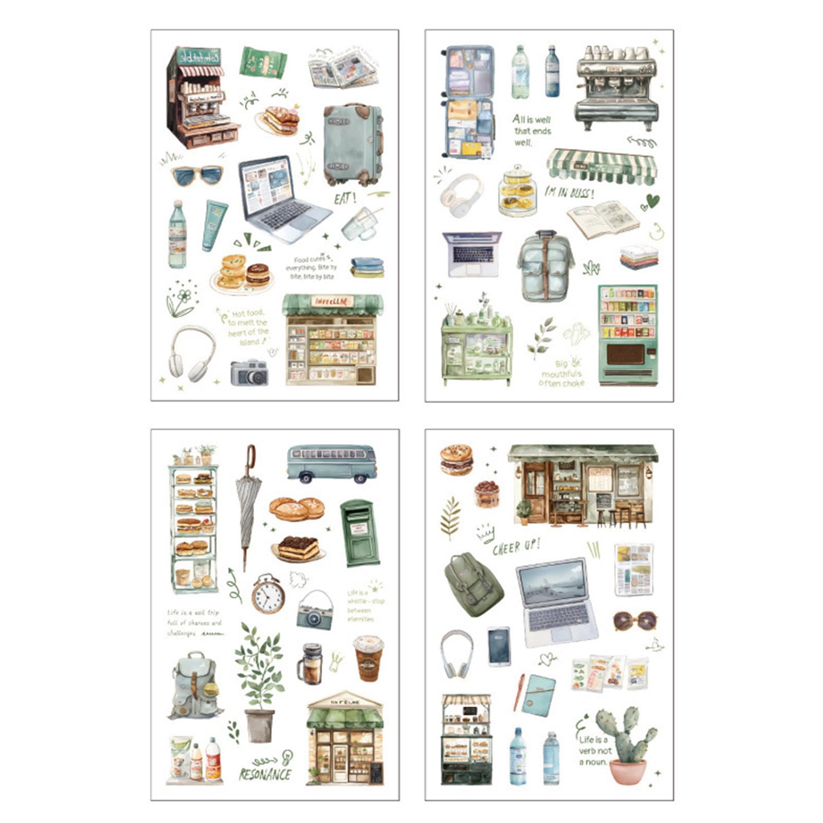 Series Scrapbooking Sticker Transparents Decorative for Diys Craft Journaling Scrapbook Journal Planner Decorative for Scrapbooking