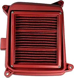 Filtro de ar esportivo lavável CG125 Fan CG150 Fan Titan CG160 Fan Titan Start filtro com tampa Cor: Vermelho/Vermelho