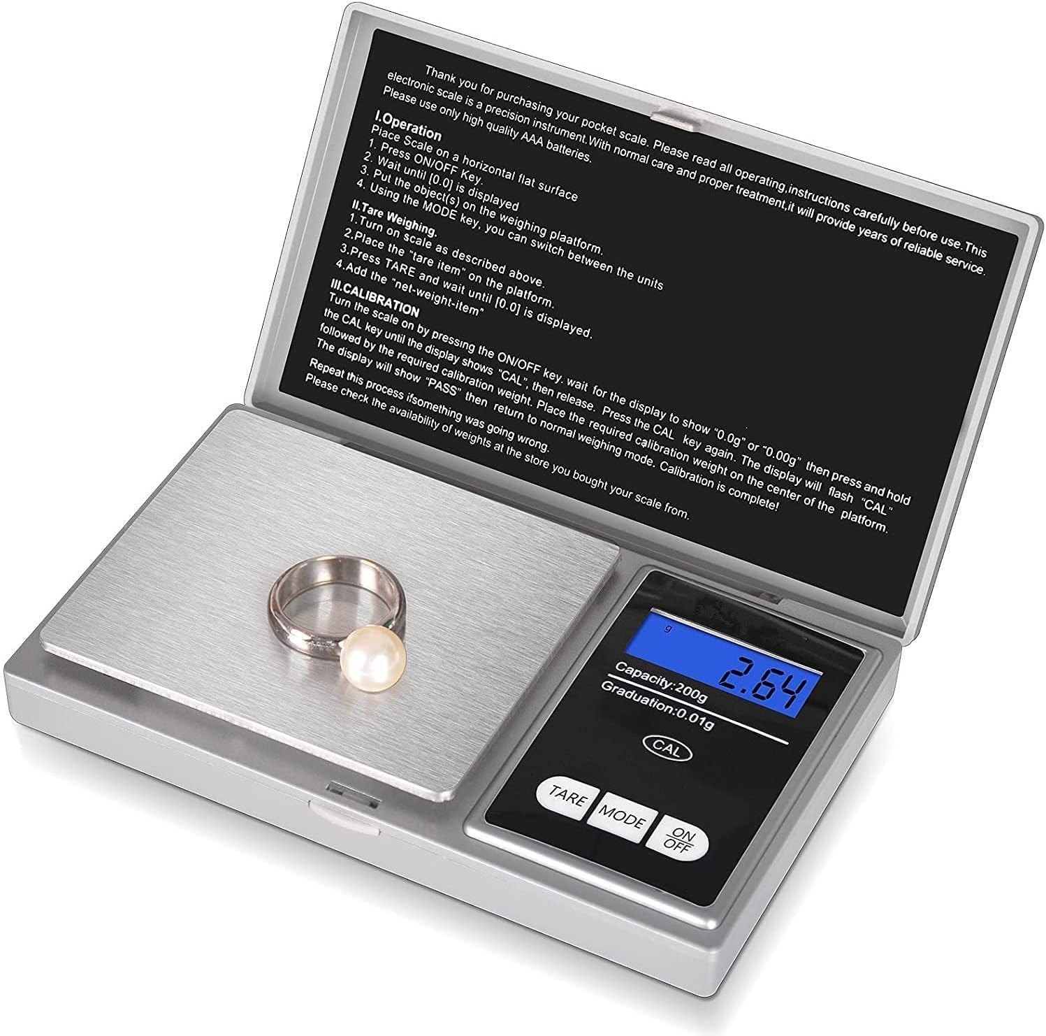 Rechargeable Professional Diamond Tester Pen with UV Light,Rechargeable Diamond Tester Pen＋200g/0.01g Mini Jewelry Scale＋60X Mini LED Magnifying,Professional Diamond for Novice and Expert