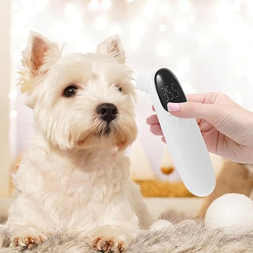 Miniatura 5 de Rechargeable Non-Contact Pet Ear Thermometer with LED Display for Dogs Cats Accurate Temperature Measurement Plastic Animal Thermometer