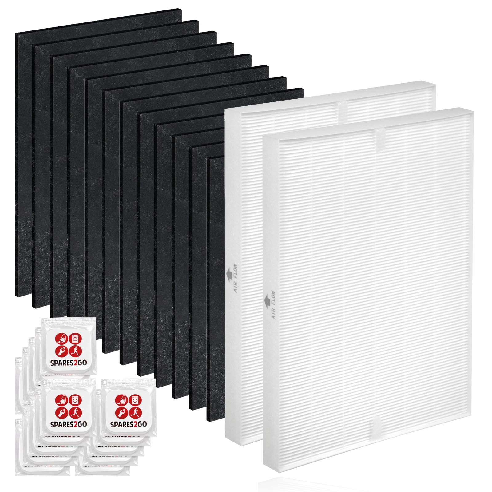 Spares2go Hepa Carbon Filter Compatible With Winix Plasmawave 5300 6300 5300-2 6300-2 P300 C535 Air Purifier Dehumidifier X 2