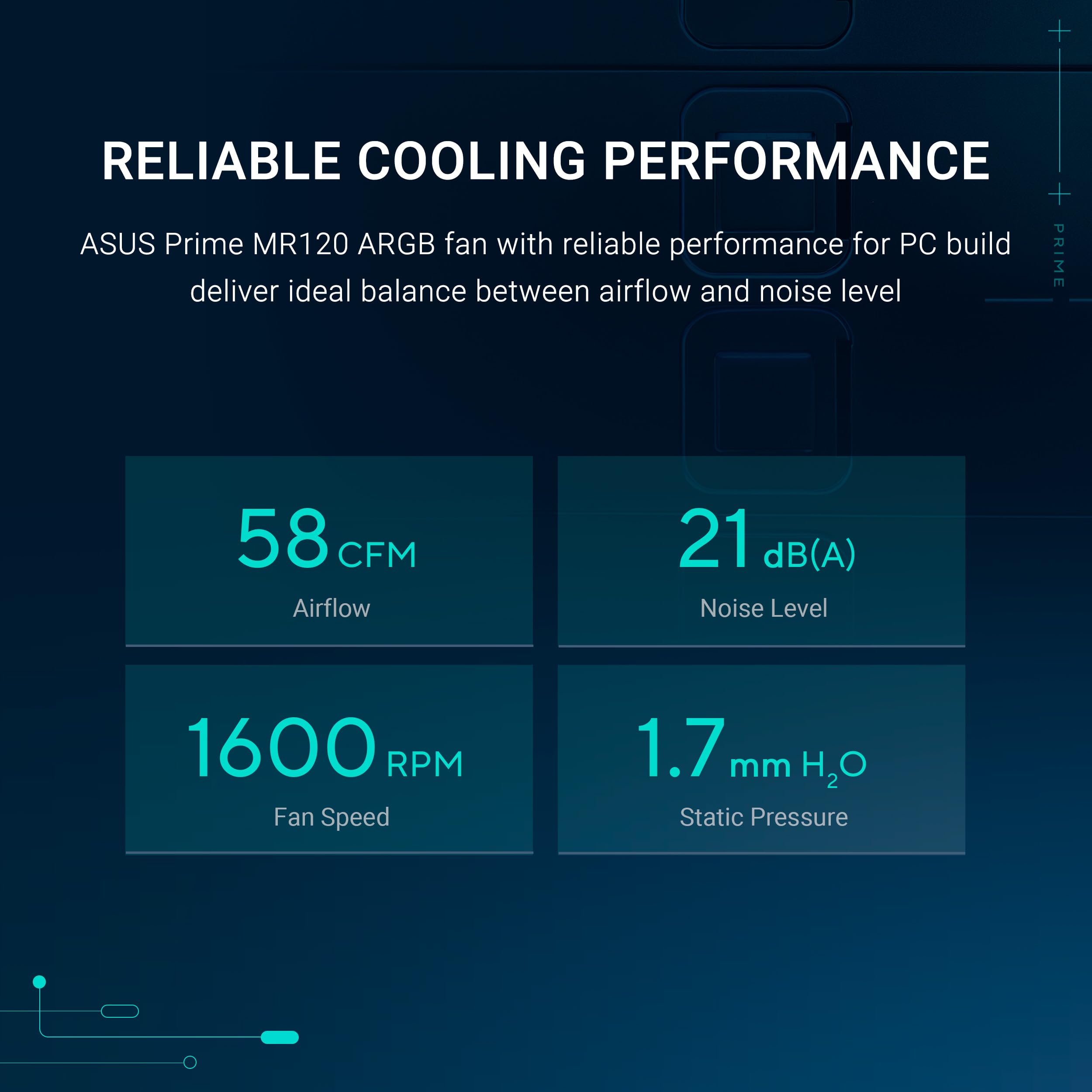 ASUS Prime MR120 ARGB - Ventiladores PWM ARGB 3-pack - Blanco (Paquete de 2)