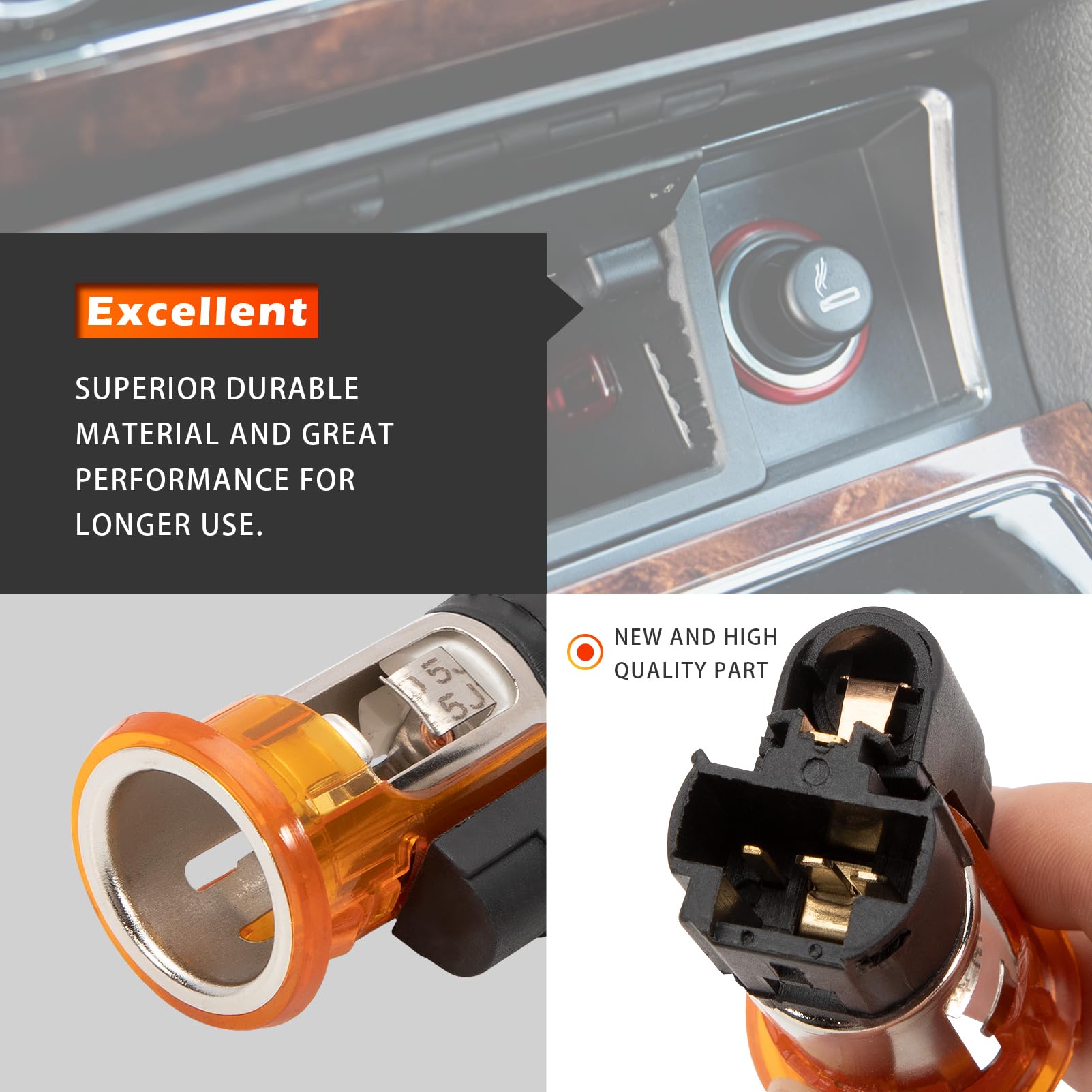 Accendisigari Suuonee, presa accendisigari auto 822754 12V adatta per 206 308 406 607 1007